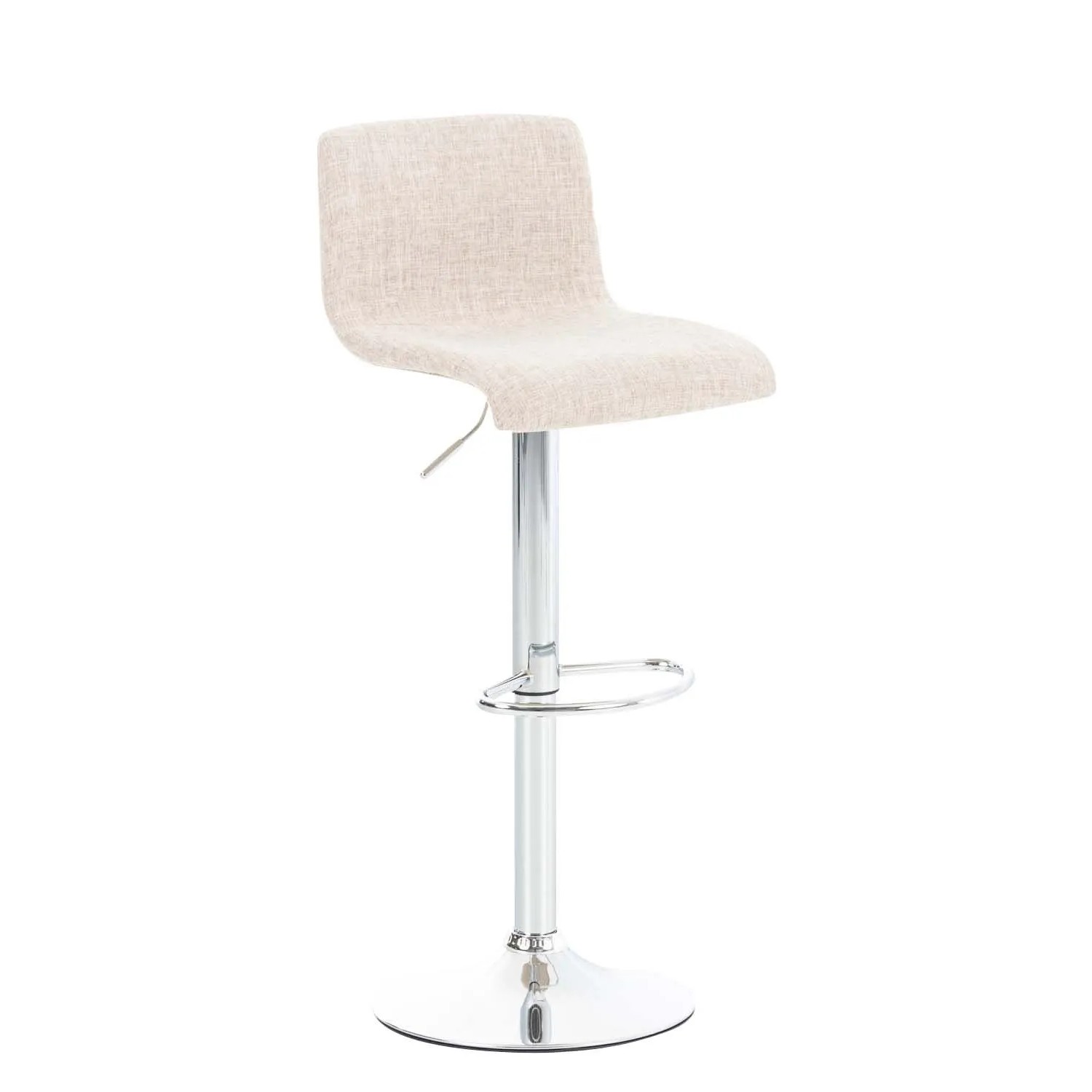 CLP Barhocker Hover Stoff Metall in Chromoptik/creme