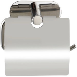 Wenko Toilettenpapierhalter Orea Shine aus Edelstahl mit Deckel, glänzend.