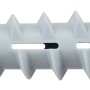 Fischer Turbo Porenbetondübel FTP K 4 K, Dübel für Porenbeton und Gipsplatten, hellgrau.