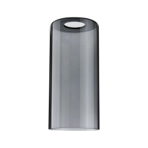 Paulmann Raja Glasschirm für URail 2Easy Pendel. Zylindrischer Rauchglas-Schirm, Ø 10 cm, modern, dunkel transparent.