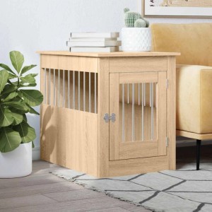 vidaXL Hundekäfig im Möbelstil Sonoma-Eiche 55x80x68 cm Holzwerkstoff 838325