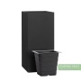 Pflanzwerk® Tower Pflanzkübel, 70 cm, anthrazit, mit Pflanzeinsatz. Moderne Pflanzsäule für Innen und Außen.