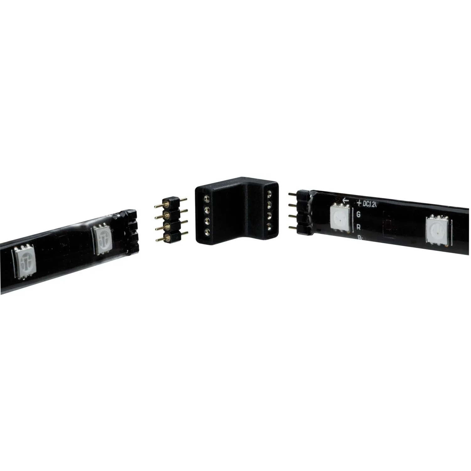 Paulmann YourLED Eckverbinder 4er-Pack, schwarz-weiß, für LED-Streifen, zur Verbindung von Lichtbändern über Eck.