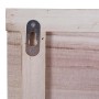 Detailansicht der Rückseite der naturbraunen MCW Wandgarderobe C89 mit Spiegel, zeigt die Aufhängung.