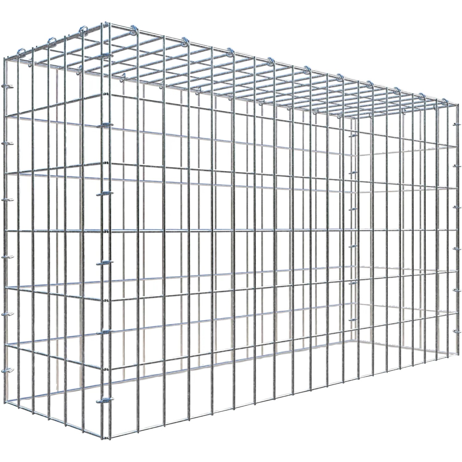 Gabiona C-Ring-Gabione-Anbaukorb Typ 3 60 x 100 x 30 cm Maschenw 5 x 10 cm
