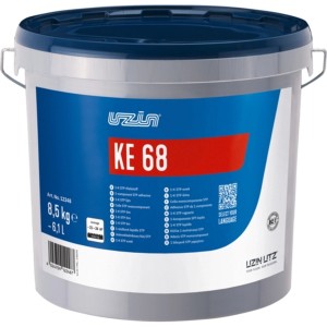 Eimer Uzin KE 68 Hybridklebstoff für Laminat & Parkett, geeignet für stark beanspruchte Sonderbereiche.