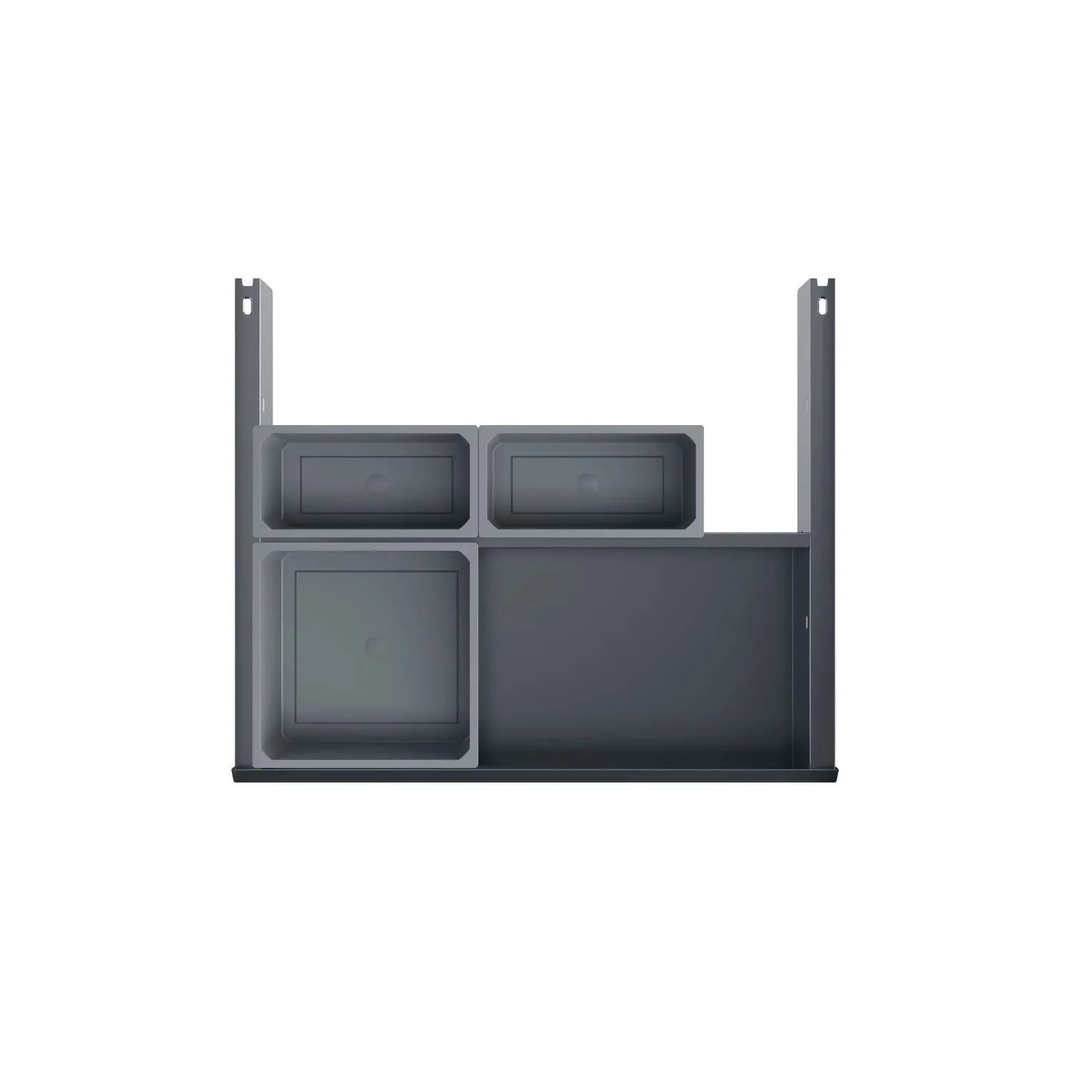 Vauth-Sagel Einbau-Abfallsammler Envi Drawer Korpusbreite 600 mm mit 2 Behältern Lavagrau