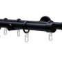Schwarze Schöner Wohnen Endkappen für Gardinenstange Leon, Ø 20mm, 2er-Set.