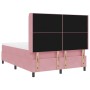 vidaXL Boxspringbett mit LED-Lichtleisten Rosa 140 x 200 cm Samt 3343873_10