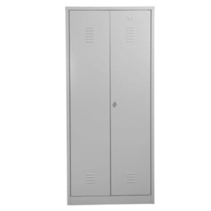 Grauer Metallspind Dolphin, 180x80x50 cm, mit Lüftungsschlitzen und Vorrichtung für Vorhängeschloss.