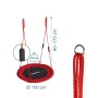 Relaxdays Nestschaukel Stahl Rot Höhenverstellbar mit Schaumstoffgriffen 100 cm_4