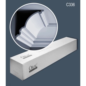 ORAC DECOR C336 LUXXUS Zierleisten Set, 6 weiße Stuckleisten (12 m) im Karton.