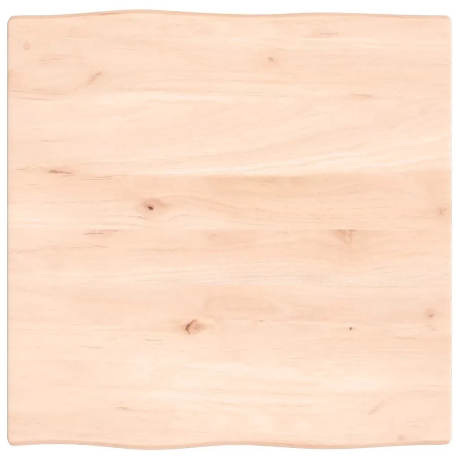 vidaXL Tischplatte 60x60x2 cm Massivholz Eiche Unbehandelt Baumkante 363869