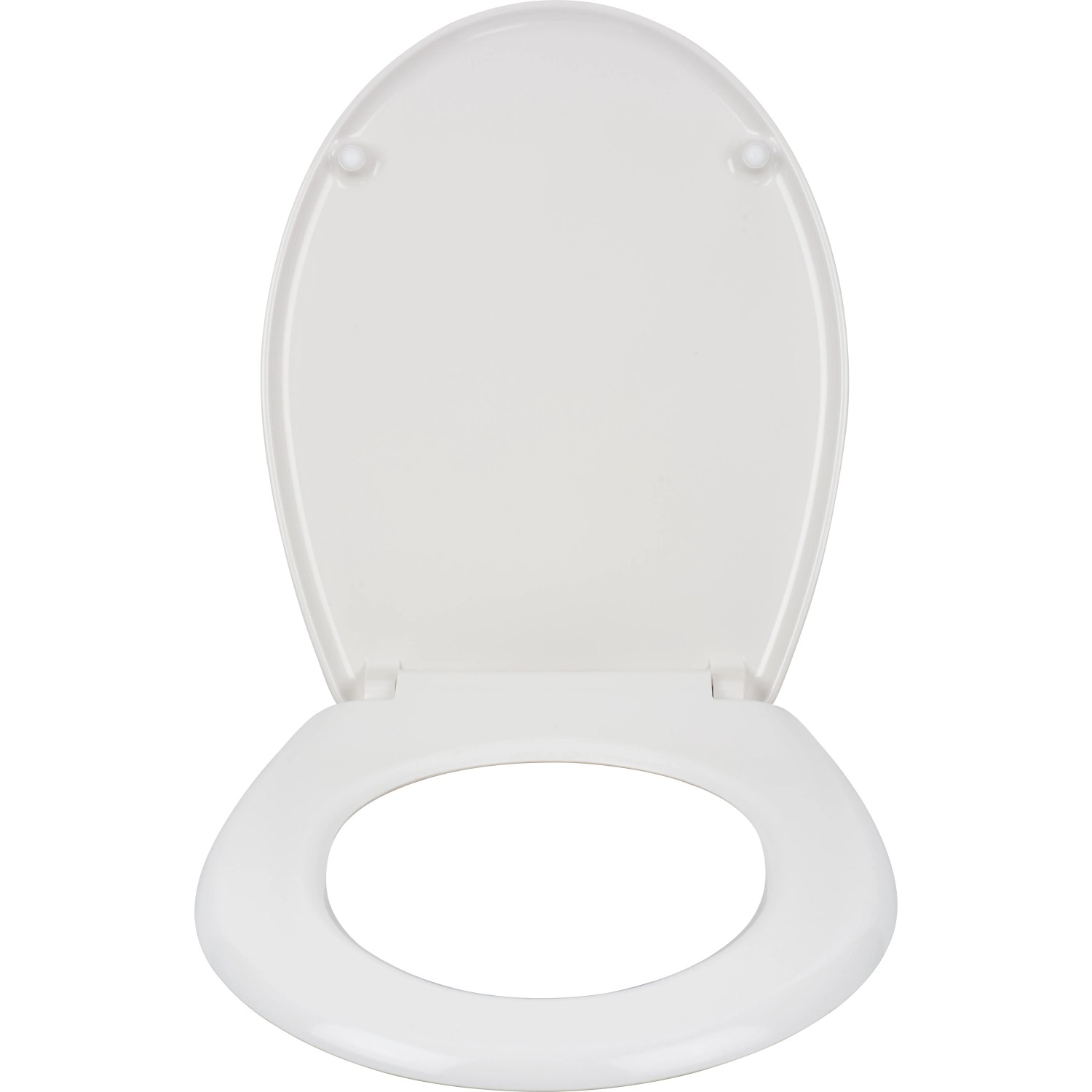 Weißer WC-Sitz Rabacal mit Muscheln und Absenkautomatik von baliv.