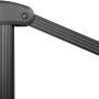 Detailaufnahme des silbergrauen Schneider Ampelschirm-Gelenks mit Dreh- und Neigungsfunktion.