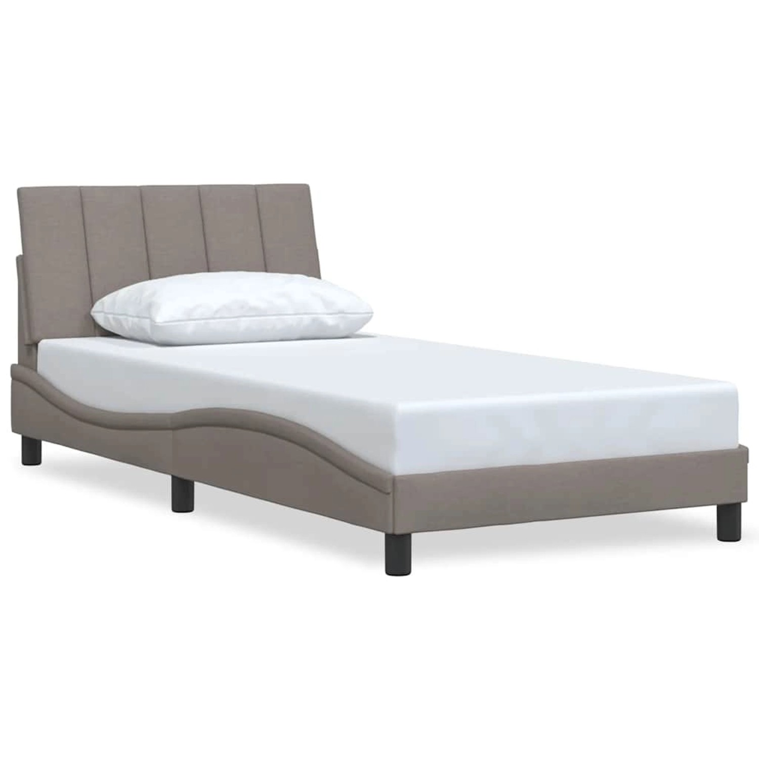 vidaXL Bettgestell ohne Matratze Hanko Taupe 100x200 cm Stoff 3310374 günstig online kaufen