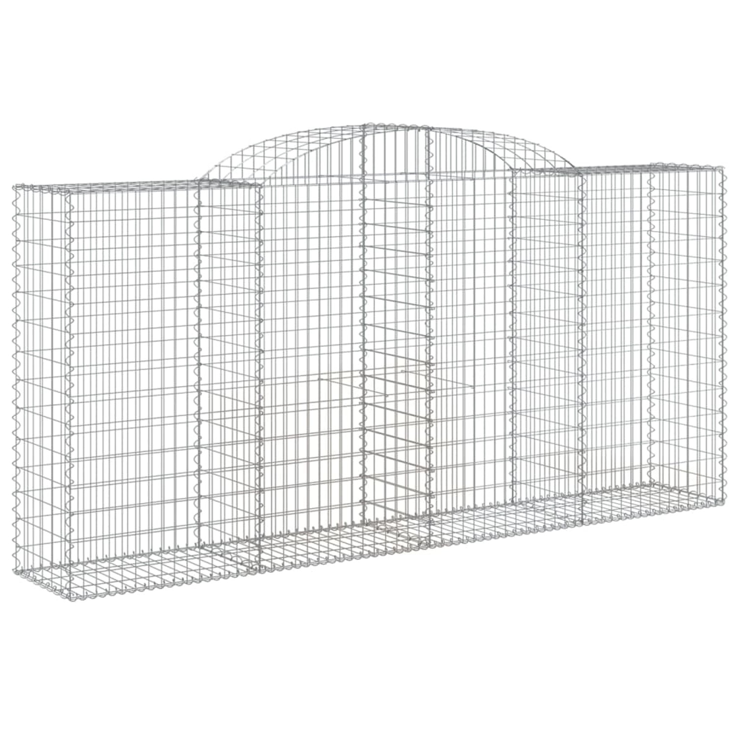 vidaXL Gabionen mit Hochbogen 3 Stk 300x50x140/160cm Eisen 1666573
