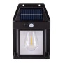 Schwarze Näve LED Solar-Außenwandleuchte Mira, 2er-Set für Garten und Terrasse.