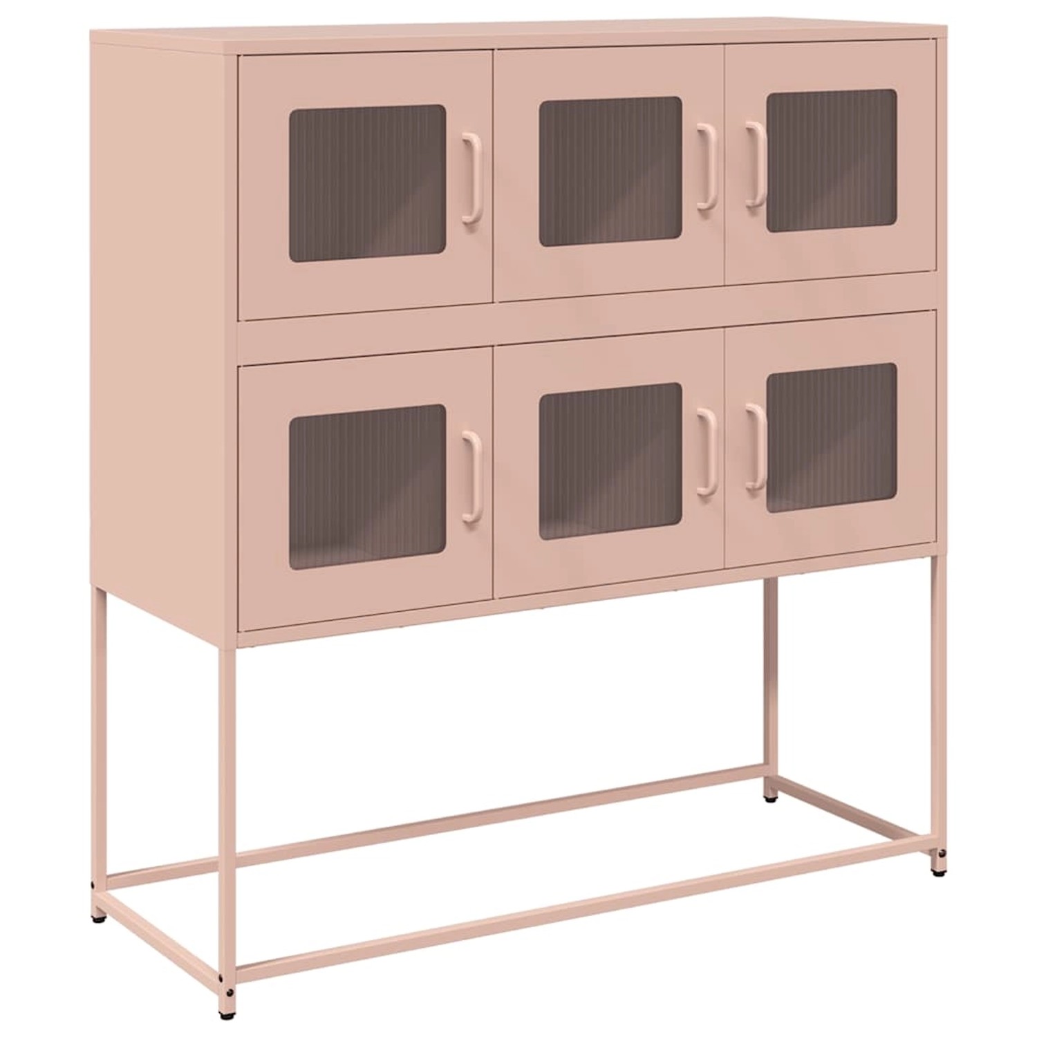 vidaXL Sideboard Rosa 100,5x39x107 cm Kaltgewalzter Stahl 853423