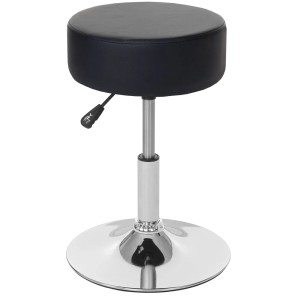 2er-Set PROREGAL Hocker, schwarz, höhenverstellbar, drehbar. Sitzhocker für Schminktisch.