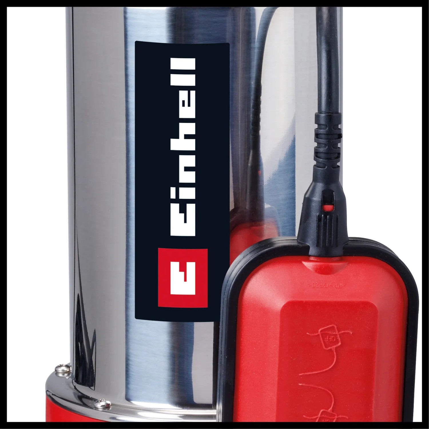 Einhell GC-DP 1135 N Schmutzwasserpumpe aus Edelstahl mit Schwimmerschalter.