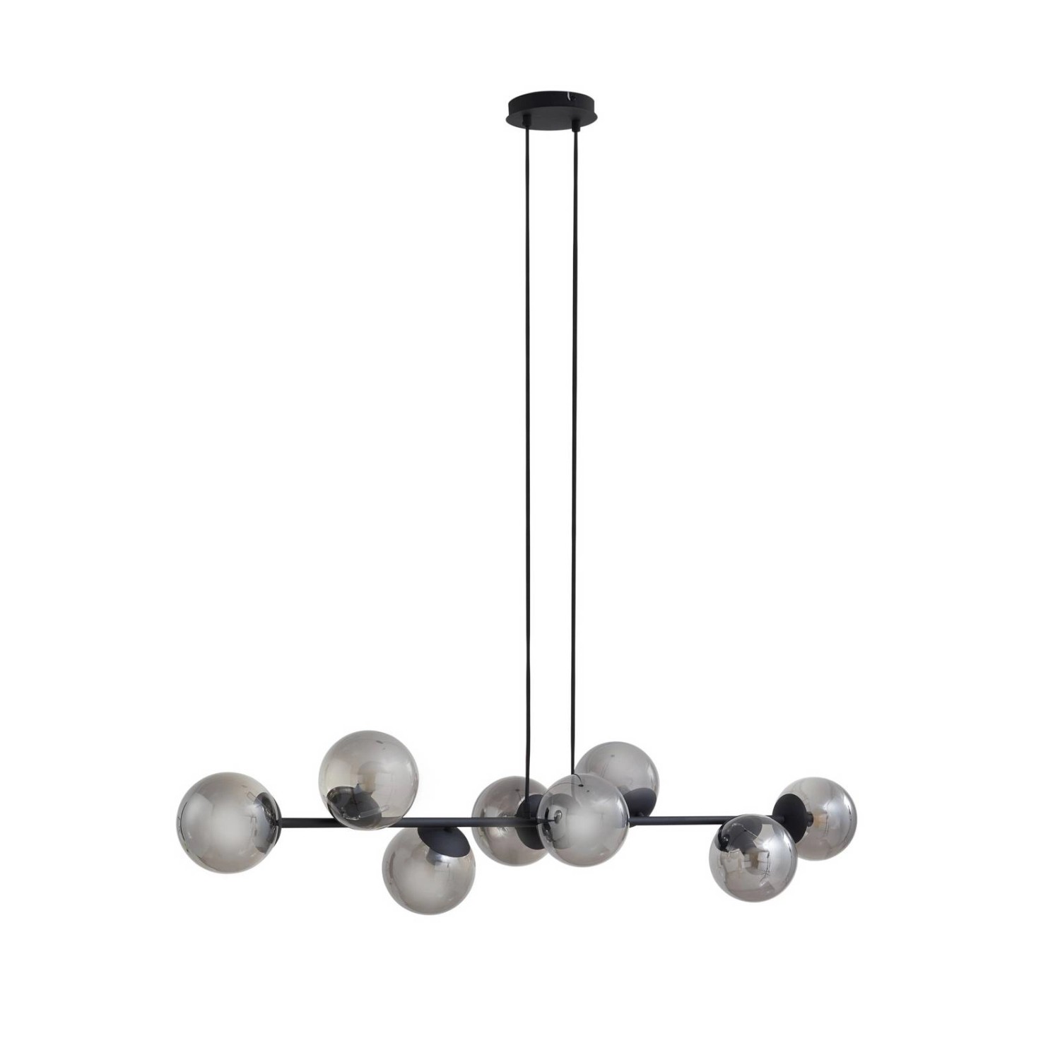 Lindby Pendelleuchte Isamer 10034203 Modern in Schwarz aus Metall 8-flammig günstig online kaufen