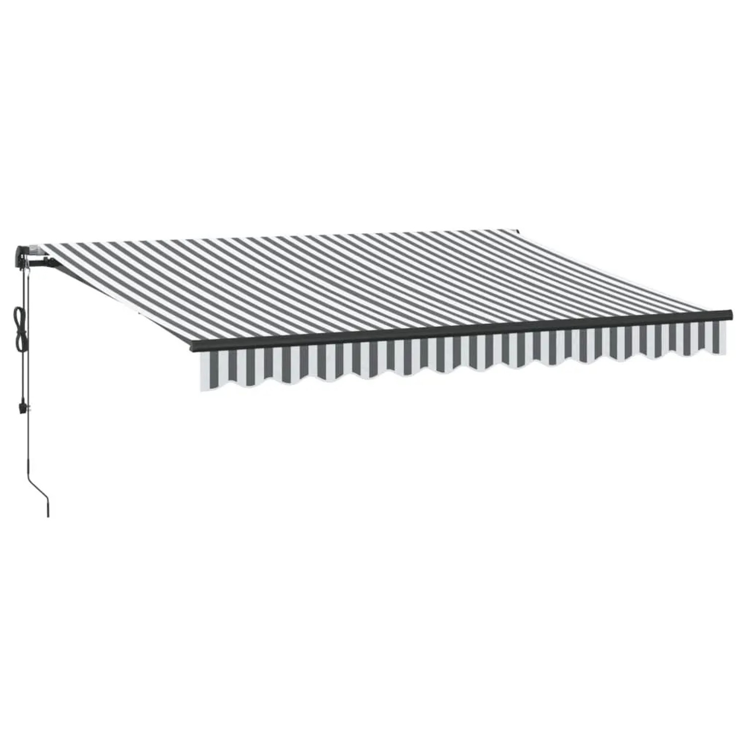 vidaXL Markise Automatisch mit LEDs Anthrazit & Weiß 350x250 cm 3310229