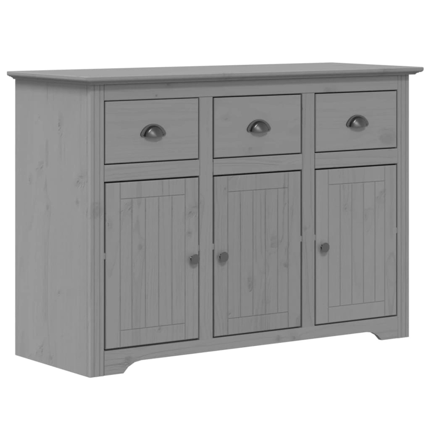 vidaXL Sideboard BODO Grau 115,5x44x80 cm Massivholz Kiefer 355067 günstig online kaufen