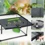 PawHut Terrarium mit Thermometer für Reptilien, ausbruchsicher und mit guter Luftzirkulation.