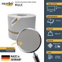 Lichtgraue zaunzu Sichtschutz Rille (35m Rolle) für Doppelstabmattenzäune.