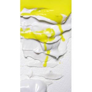 Lukas Modellierpaste universal, 250ml, mit gelber Farbe aufgetragen.