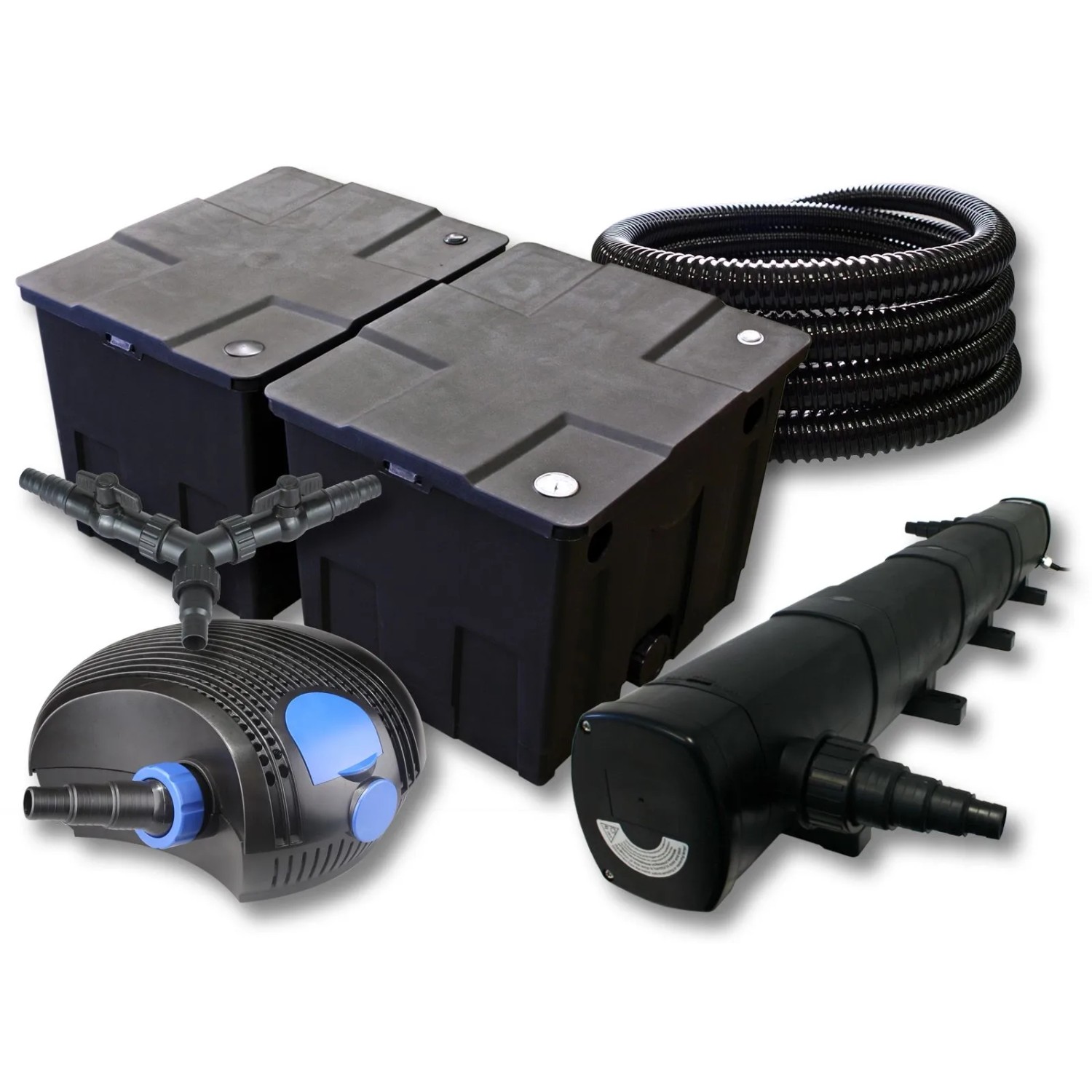 Sunsun Filter Set 60000L Teich Mit 72W Teichklärer100W Eco Pumpe 25M Schlauch