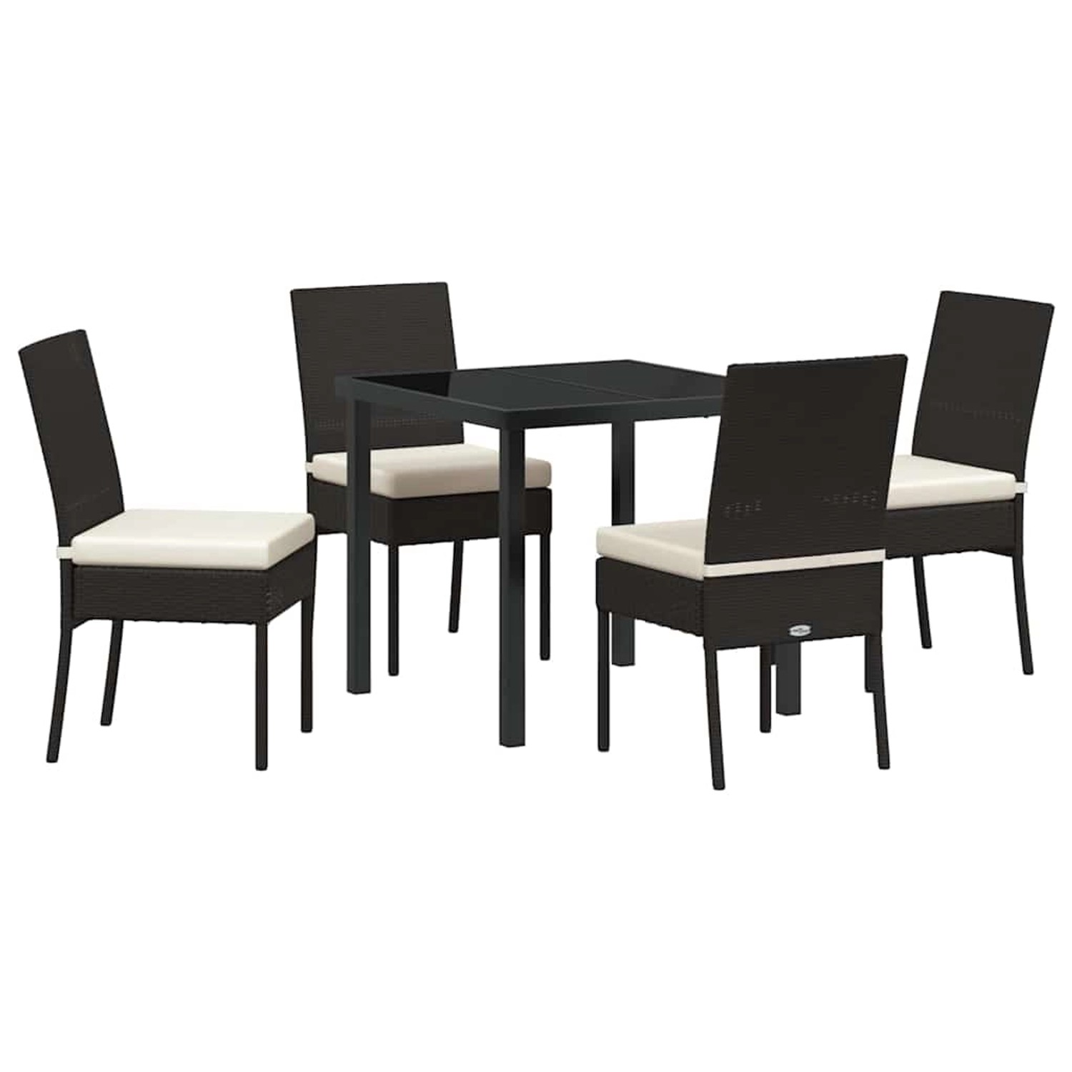 vidaXL Garten Essgruppe 5-Tlg Schwarz Poly Rattan 3379206 günstig online kaufen
