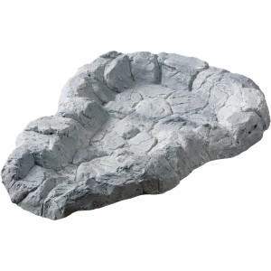 Heissner Bachlaufschale Felsgrau, 68x87 cm, für den Gartenteich. Detailreiche Felsoptik.