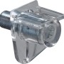 Transparenter Hettich Bodenträger Safety, 5 mm, für Regalböden und Möbel.