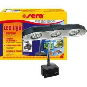Sera Terrarium Klemmlampe LED Light, Terrarium-Beleuchtung mit 3 LEDs und flexiblem Schwanenhals.