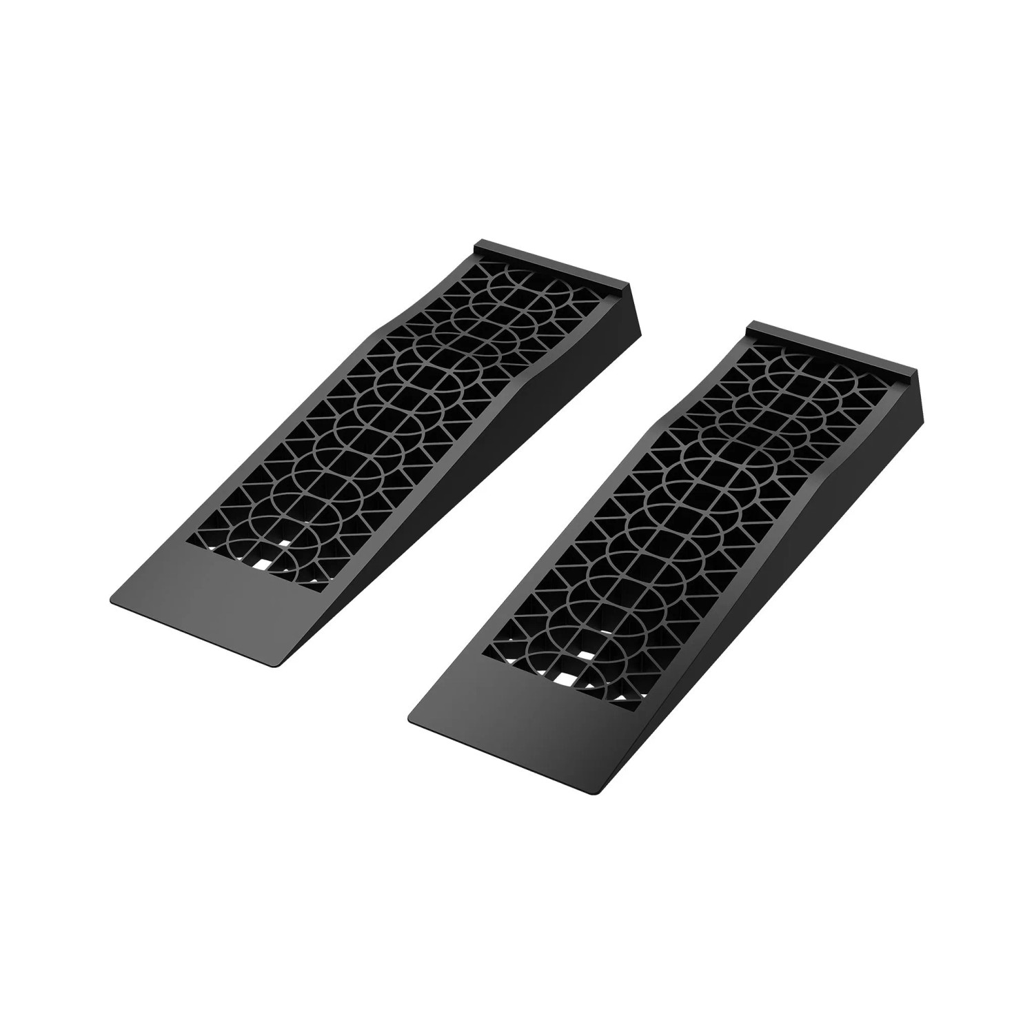 Wiltec Auffahrrampe 2er Set 5t Traglast Autorampen PP Unterlegkeile 70x20x7,8cm
