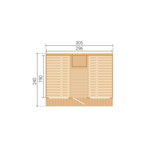 Weka Saunahaus Elva Thermoholz ohne Ofen