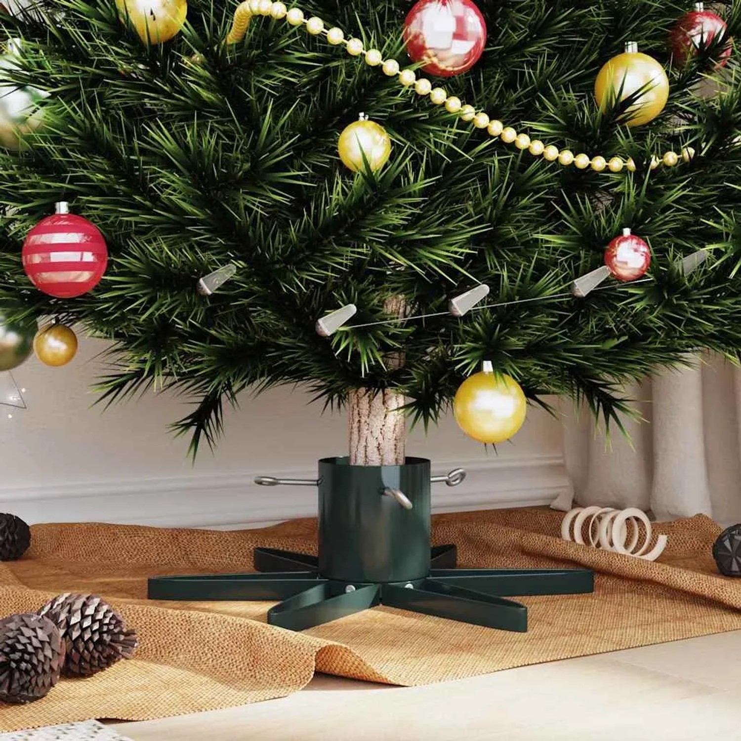 vidaXL Christbaumständer Grün Stahl 49 x 49 x 15,5 cm kaufen bei OBI