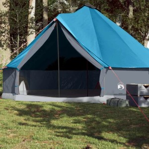 vidaXL Tipi-Familienzelt 8 Personen Blau Wasserdicht 94589