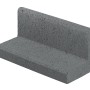 Anthrazitfarbener Kann Mähwinkel (33x16,5x15cm) aus Beton für Rasen- und Beetbegrenzung.