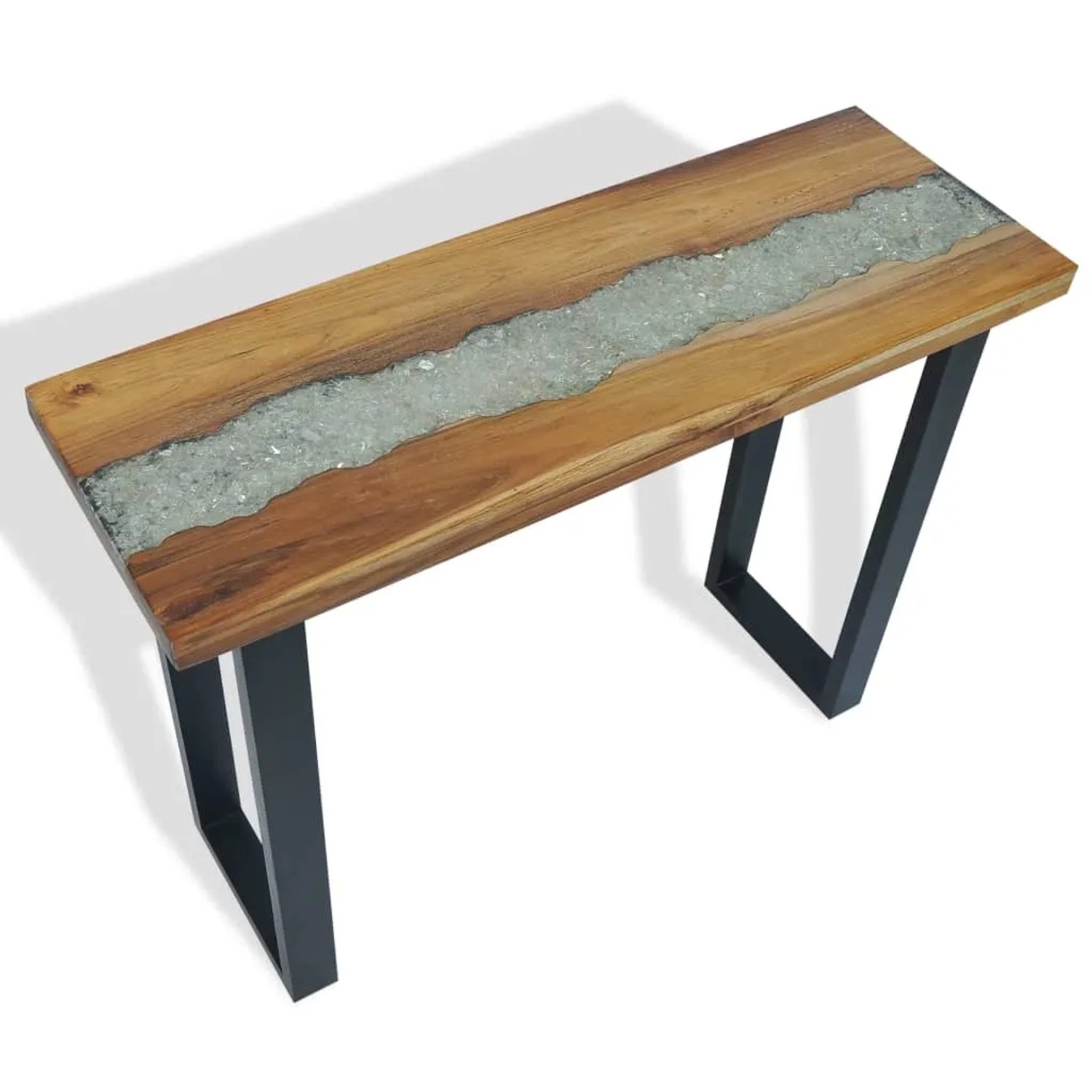 VidaXL Konsolentisch Aus Recyceltem Teakholz – Mit 3 Schubladen, 86,4x31x73,7 Cm