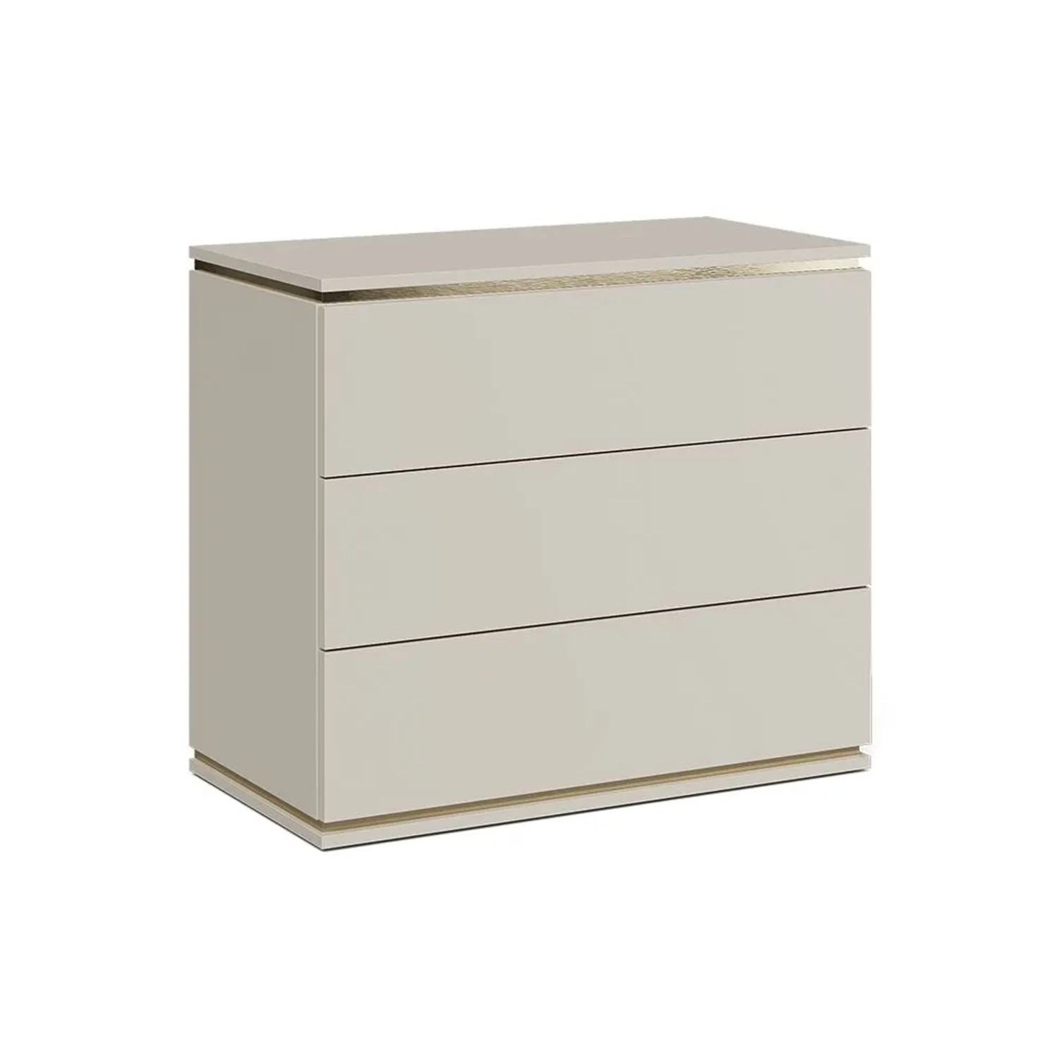 Vicco Kommode Linette Gold 80 x 70 mit 3 Schubladen Art Nr 57965
