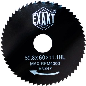 HSS Sägeblatt 60 für Exact EC 320 Mini-Handkreissäge, geeignet für Kunststoffe und Metalle.