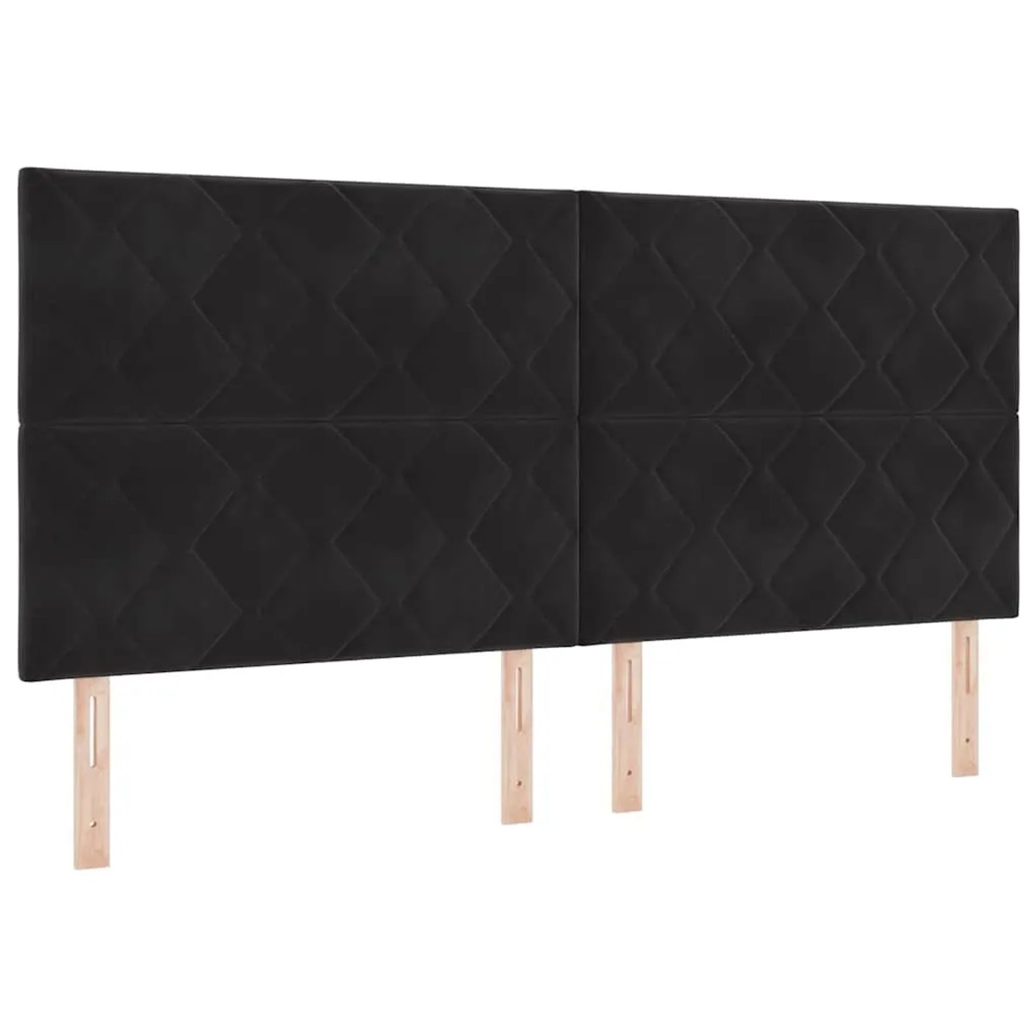 vidaXL LED Boxspringbett mit Matratze Schwarz 200 x 200 cm Stoff 3343402