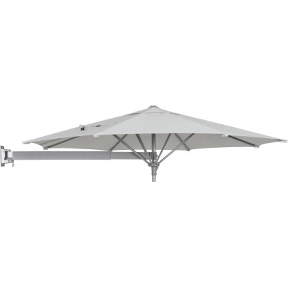 Ampelschirm Ø 245 cm Grau-Silber mit Dreh- & Neigungsfunktion