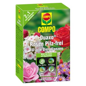 Compo Duaxo Rosen Pilz-frei für Zierpflanzen, Konzentrat gegen Mehltau, Rost und Blattflecken.