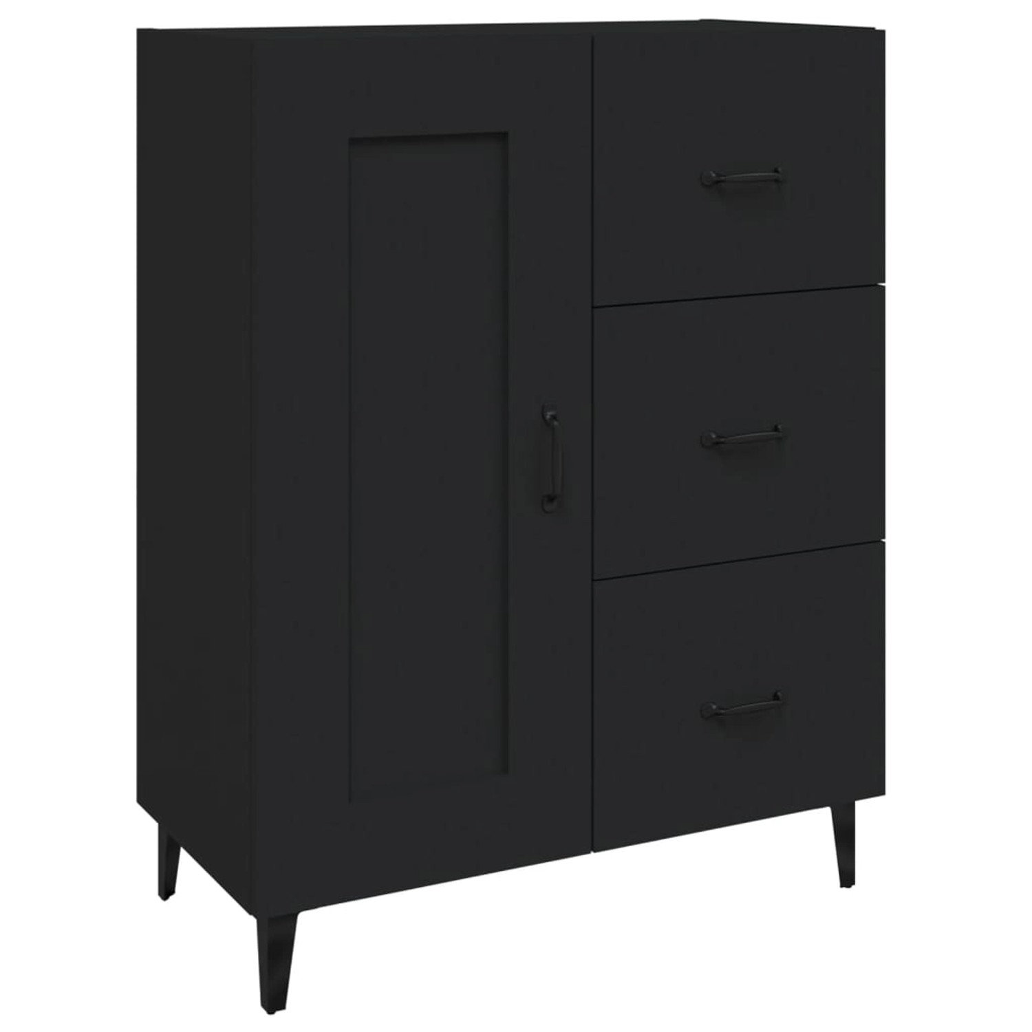 vidaXL Sideboard Schwarz 69,5x34x90 cm Holzwerkstoff 812232 günstig online kaufen