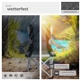 Grauer, faltbarer Tectake Campingstuhl mit Getränkehalter, geeignet für Outdoor-Aktivitäten.