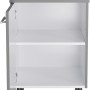 Optifit Unterschrank Mats825, 50 cm, Basaltgrau mit Schublade, Tür und Einlegeboden.